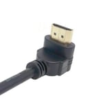 4666 Hdmi Dişi Erkek Uzatma 90 Derece Dirsek Kablosu 0.5 Metre
