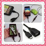 4940 Micro Usb To Usb Çevirici Dönüştürücü Otg Klavye Mouse Flash Bağlantı Kablosu
