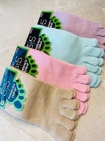 4'lü Bambu Parmaklı Mantar Önleyici Kokulu Pembe Unisex Set Çorap Tek Beden