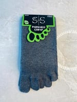 4'lü Bambu Parmaklı Mantar Önleyici Kokulu Gri Unisex Set Çorap Tek Beden