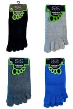 4'lü Bambu Parmaklı Mantar Önleyici Kokulu Gri Unisex Set Çorap Tek Beden