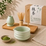 4lü Matcha Set Kase Kaşık Whisk Tutucu Bambu Whisk Çırpıcı ve Bambu Kaşık mt217