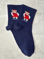 4'lü Teddy Bear Set Unisex Kokulu Tenis Çorap Tek Beden