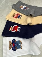 4'lü Teddy Bear Set Unisex Kokulu Tenis Çorap Tek Beden