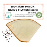 (5 adet) Yıkanabilir, Kumaş Kahve Filtresi (no:4) Ağartılmamış%100 Ham Pamuk, Organik, Ekolojik Filtre no:4 (no:4.5)