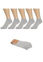 5 Çift Dikişsiz Yazlık Dayanıklı Pamuklu Patik Çorap- Gri Sneaker Çorap