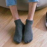 5 Çift Dikişsiz Yazlık Dayanıklı Pamuklu Patik Çorap-Antrasit Sneaker Çorap