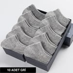 5 Çift Dikişsiz Yazlık Dayanıklı Pamuklu Patik Çorap- Gri Sneaker Çorap