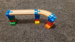 5 parça Duplo to Brio Uyumlu Ahşap Tren Rayı Adaptör Seti
