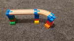 5 parça Duplo to Brio Uyumlu Ahşap Tren Rayı Adaptör Seti