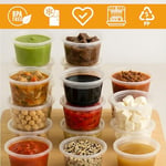 50 Adet Sızdırmaz Mini Saklama Kabı 120 ml – Buzluk Kabı, Et Suyu, Kemik Suyu, Sos ve Püre Saklama Kabı, Kapaklı Küçük Gıda Saklama Kabı, Derin Dondurucu Uyumlu Porsiyonluk Kap Seti
