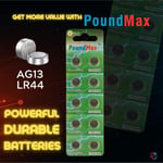 50 x PoundMax AG13 LR44 1,5 V PoundMax Alkalin Düğme Pil