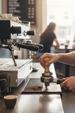 51 mm Ahşap Saplı Tamper Cafe Bar Barista Ekipmanları Kahve Espresso Temper İnox Paslanmaz