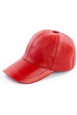 (598)%100 Hakiki Deri Unisex Deri Cap Ayarlanabilir Şapka-1