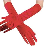 5DM Kırmızı Renk Dirseğe Kadar Uzun Kumaş Eldiven 40 Cm