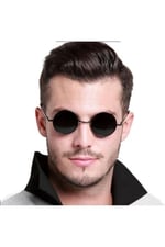5DM Siyah Çerçeveli Siyah Renk John Lennon Gözlüğü