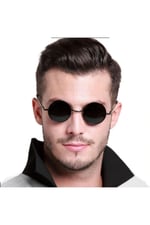 5DM Siyah Çerçeveli Siyah Renk John Lennon Gözlüğü