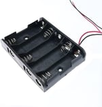 5'li 1,5V AA Kalem Pil Kutusu Yuvası 5x1,5V Kablolu Batarya Pil Tutucu