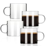 5oz Borosilikat Cam Espresso Bardak 4'lü Set