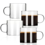 5oz Borosilikat Cam Espresso Bardak 4'lü Set