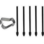 5X S-Pen yedek uç Samsung Galaxy Tab S7 FE/Tab S7 / Tab S7+ Plus/Galaxy Tab S8 / Tab S8+ Plus/Tab S8 Ultra için dokunmatik Stylus S Pen Uçlar Nibs alet seti yeniden dolum - siyah