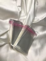 5x12 CM (KAPAK PAYI DAHİL) Kendinden Yapışkanlı Jelatin Poşet Bantlı Şeffaf Opp Torba Paket 100lü (5x12)