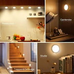 6 Adet Hareket Sensörlü Gece lambası, USB şarj Edilebilir Gece Lambası, 3 Mod, Manyetizma Adsorpsiyon, Gardıroplar, merdivenler, koridorlar, dolaplar vb. için uygundur, Sıcak Sarı