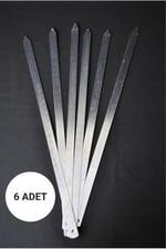 6 Adet Profesyonel Paslanmaz Metal Kıyma Şiş Urfa Adana Antep Kebap Şişi, mlk3042036