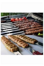 6 Adet Profesyonel Paslanmaz Metal Kıyma Şiş Urfa Adana Antep Kebap Şişi, mlk3042036