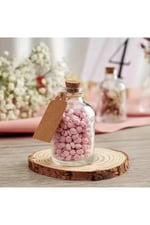 6 Adet Şeffaf Cam Shot Şişesi Mantar Tıpalı Hediyelik Koku Süs Çok Amaçlı Şişe 50ml
