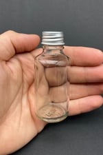 6 Adet Şeffaf Cam Shot Şişesi Sızdırmaz Gümüş Metal Kapaklı Kolonya Koku Süs Çok Amaçlı Şişe 30ml