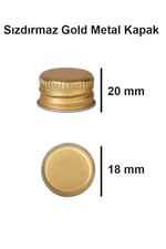6 Adet Şeffaf Cam Shot Şişesi Sızdırmaz Gold Metal Kapaklı Hediyelik Koku Süs Çok Amaçlı Şişe 50ml