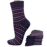 6 çift Siyah Puanlı%81 Merserize Modern Bayan Üst Kalite Moda Lüks Çorap '' Made by Japan Machine Nagata'' (36-40)