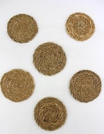 6 lı Hasır Çay Altlığı Çay Tabak 10,5cm