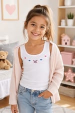 6 lı Tutku Kız Çocuk Geniş Askılı İşlemeli Atlet%100 Pamuk TKC0166 - Seçenekler: 5-6 Yıl, 1-2 Yıl, 7-8 Yıl, 9-10 Yıl, 3-4 Yıl, 11-12 Yıl
