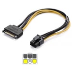 6 pin PCI-E dişi to 15 pin sata erkek power güç kablosu 30 cm