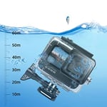 60 m su geçirmez gövde, GoPro Hero 12/Hero 11/Hero 10/Hero 9 Black ile uyumlu, su altı dalış aksesuarı, Go Pro Hero 12, 11, 10, 9 aksiyon kameraları için