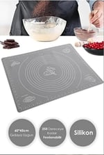 65X45 Gri Hamur İşi Matı (Gri, 65x45) - Seçenekler: 50x40, 65U x 45G cm, 65x45