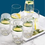 6'lı Bardak Seti, Kristal Highball Su Bardakları, Su, Meyve Suyu, İçecek, Mojito, Karışık İçecekler, Kokteyl Bardağı Seti - 15 oz için Cam Bardaklar