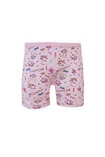 6lı Kız Çocuk Boxer Pamuklu Likralı Baskılı Renkli Boxer