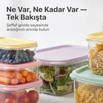 6'lı Saklama Kabı Seti - İç İçe Geçen Yer Tasarruflu - Çok Amaçlı Gıda Erzak Saklama Kabı Seti - Renkli Kapaklı Mutfak Organizeri (0.30 Lt - 2.90 Lt)