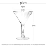 6PC Akrilik Martini Bardakları, 7oz Kırılmaz Plastikten Üretilmiş Plastik Martini Bardakları, Kırılmaz ve Havuz Kenarı, Açık Havada, Kamp ve Daha Fazla Kullanım için Mükemmel, Yeniden Kullanılabilir