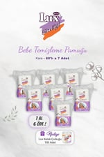 7 AL 6 ÖDE Lux Kare Bebe Temizleme Pamuğu 60' lı, Kulak Çubuğu Hediyeli
