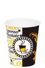 7 Oz Desenli Kalın Karton Bardak, 180 ml Kağıt Bardak Çay ve Kahve için 100 Adet (180, Mililitre)