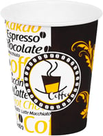 7 Oz Desenli Kalın Karton Bardak, 180 ml Kağıt Bardak Çay ve Kahve için 100 Adet (180, Mililitre)
