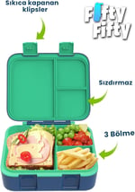 700 ML Tek Kat Sızdırmaz,Karışmaz Üç Bölmeli Çocuk Beslenme Kutusu -FFB096-700