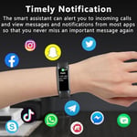 7/24 Kan Oksijen Nabız ve Uyku Monitörlü Fitness İzleyici, IP68 Su Geçirmez, 1.10''AMOLED Dokunmatik Renkli Ekran, Kadın Erkek için Adım Sayacı Sağlık Aktivite İzleyicileri (Siyah)