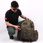 75 Lt Haki Outdoor Sırt Çantası,Molle Sistemli, Suya Dayanıklı, Çok Gözlü, Outdoor, Kamp, Avcılık, Günlük Kullanım, Erkek, Kadın