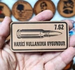 7,62 Harici Kullanıma Uygundur Deri PEÇ -Arma - Leather Patch