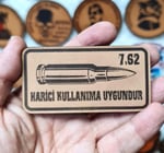 7,62 Harici Kullanıma Uygundur Deri PEÇ -Arma - Leather Patch